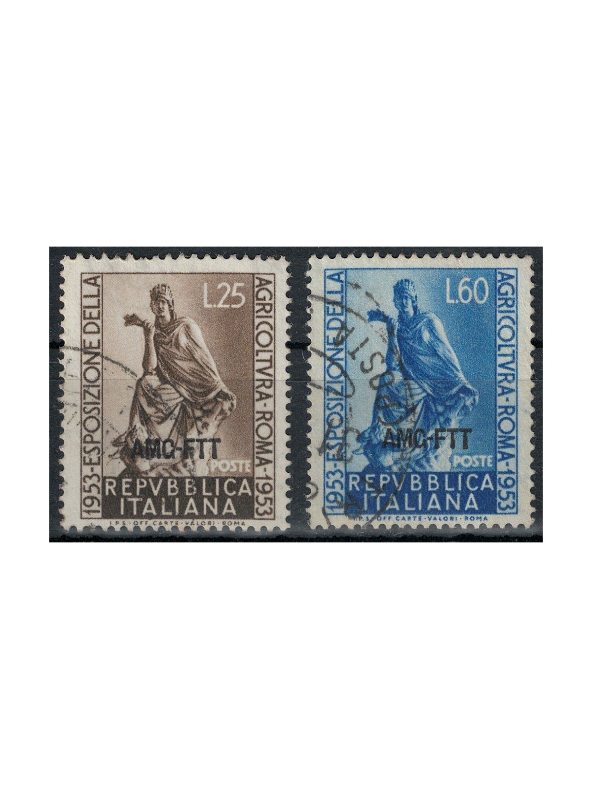 TRIESTE A 1953 Esposizione dell'Agricoltura 2v us