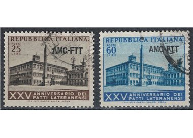 TRIESTE A 1954 Patti Lateranensi 2v us