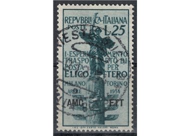 TRIESTE A 1954 Posta aerea per elicottero us