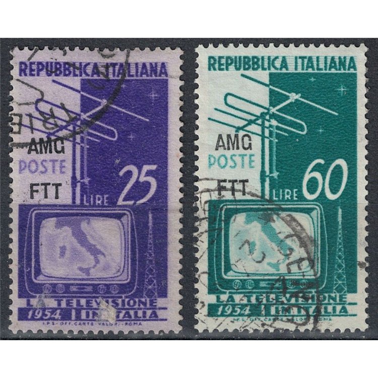 TRIESTE A 1954 National Television 2v us