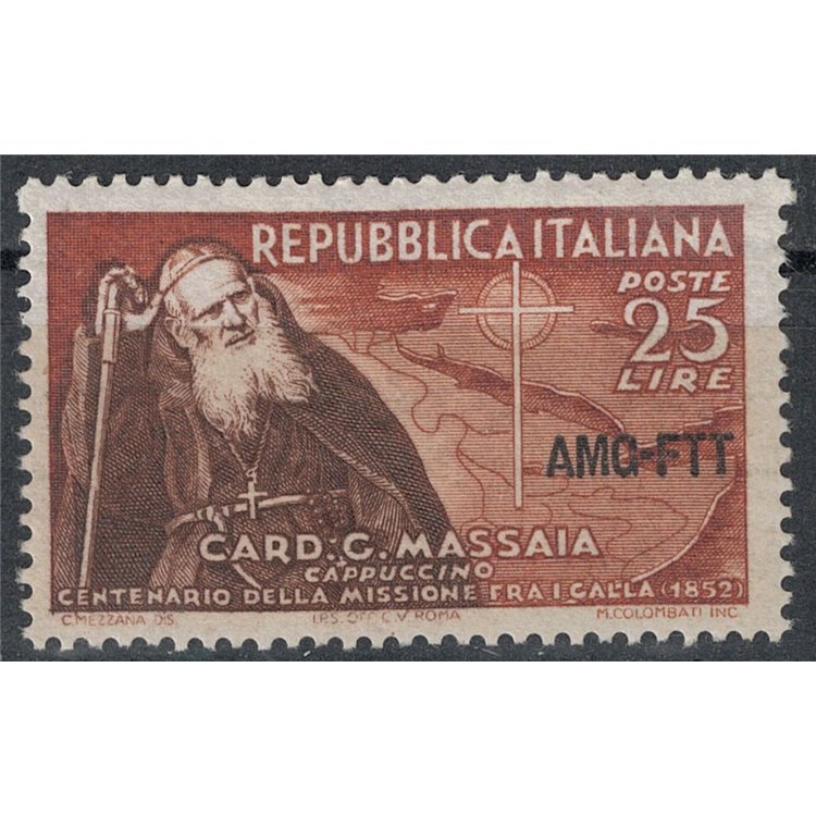 TRIESTE 1952 Cardinal Guglielmo Massaia MH*