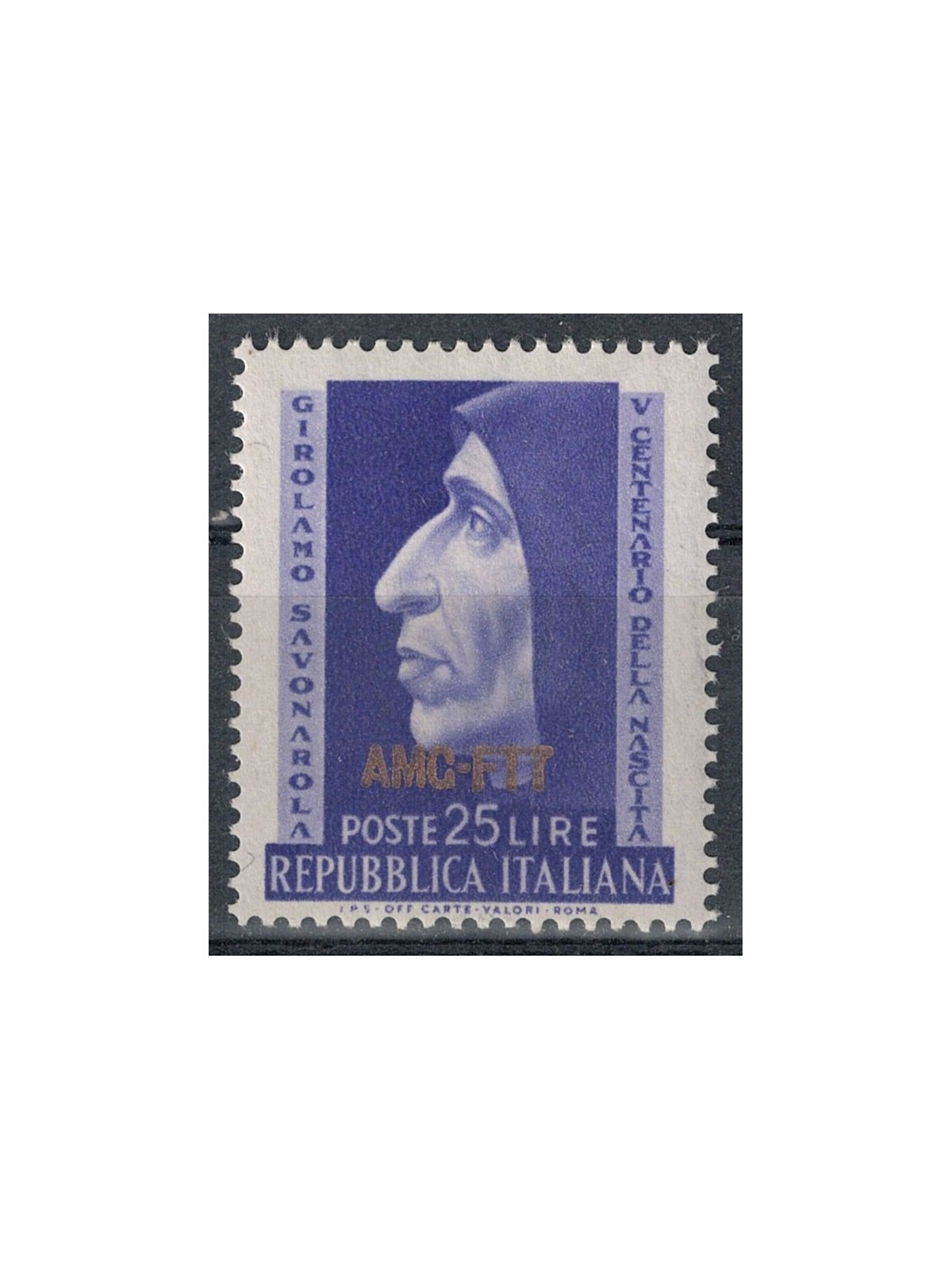TRIESTE 1952 Brother Girolamo Savonarola MH*