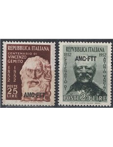TRIESTE A 1952 Vincenzo Gemito and Antonio Mancini 2v MH*