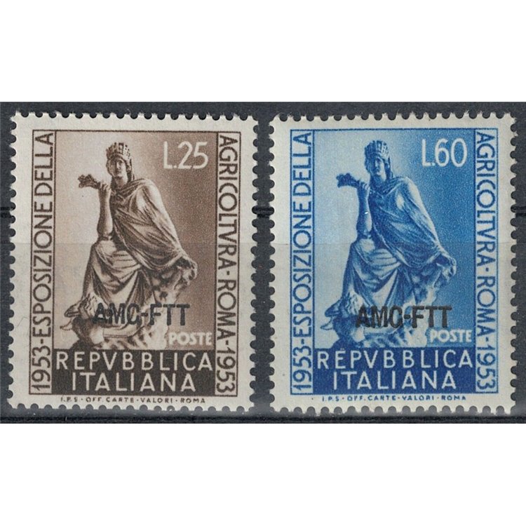 TRIESTE A 1953 Agricultural Exhibition 2v MH*