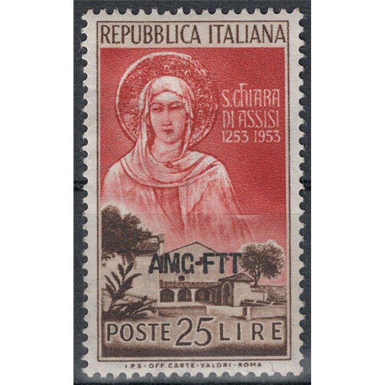 TRIESTE A 1953 Santa Chiara di Assisi MH*