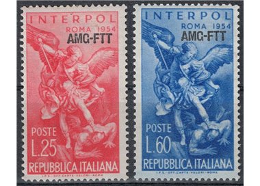 TRIESTE A 1954 Interpol 2v MH*