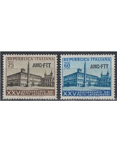 TRIESTE A 1954 Patti Lateranensi 2v MH*