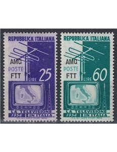 TRIESTE A 1954 National Television 2v MH*