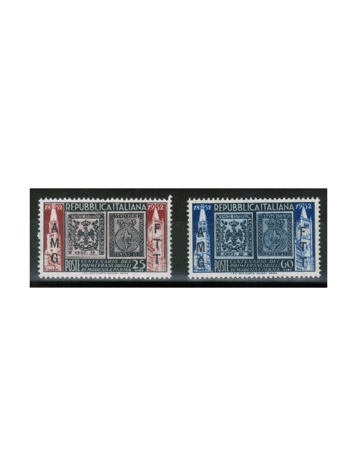 TRIESTE A 1952 Modena e Parma 2v MH*