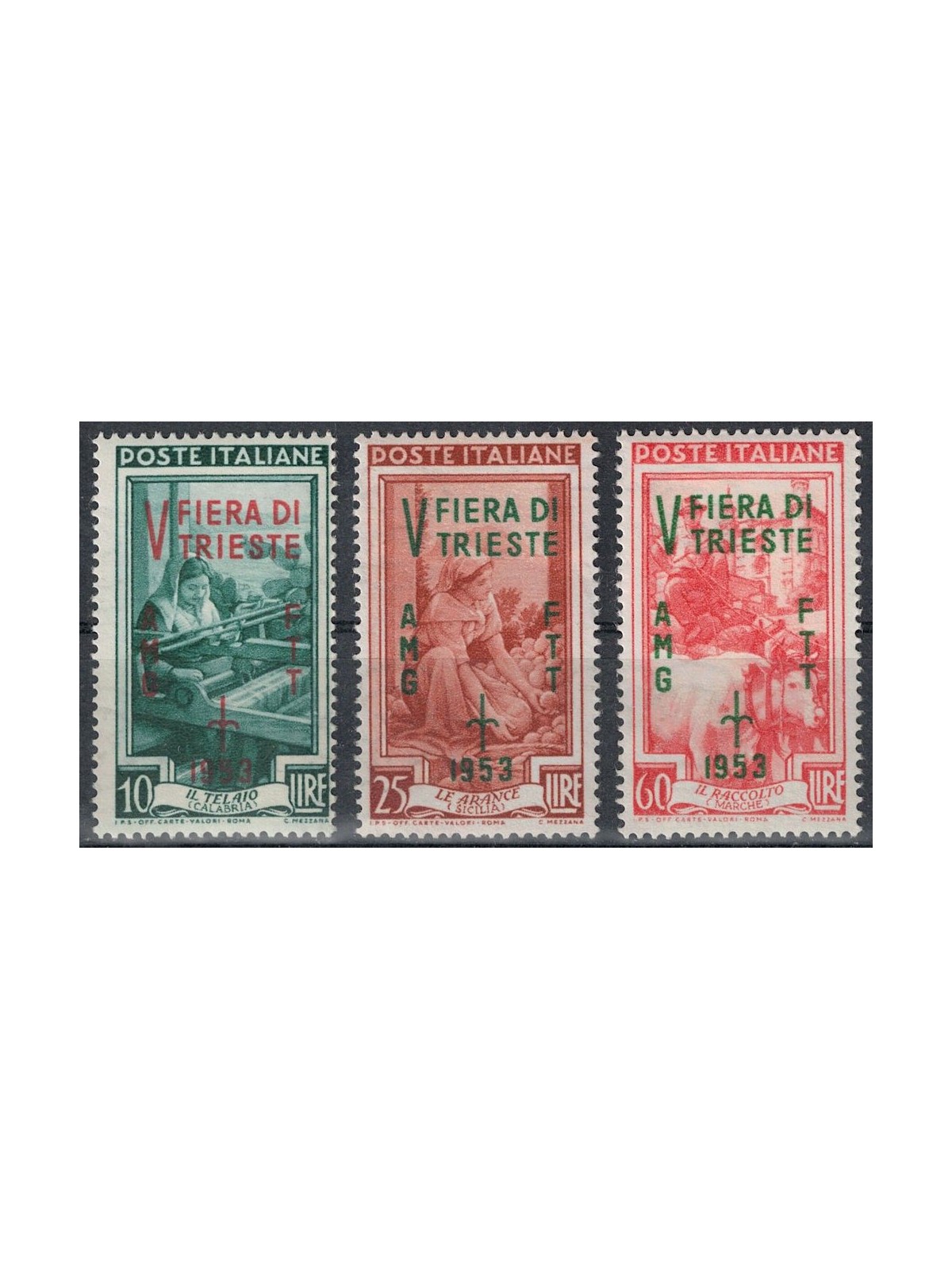 TRIESTE A 1953 Trieste Fair 3v MH*