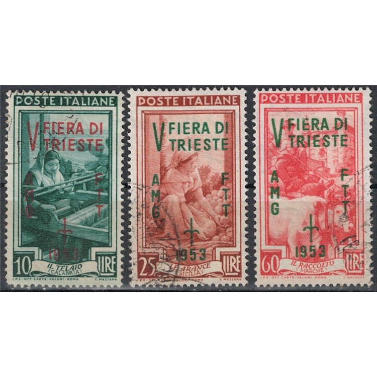 TRIESTE A 1953 Fiera di Trieste 3v us