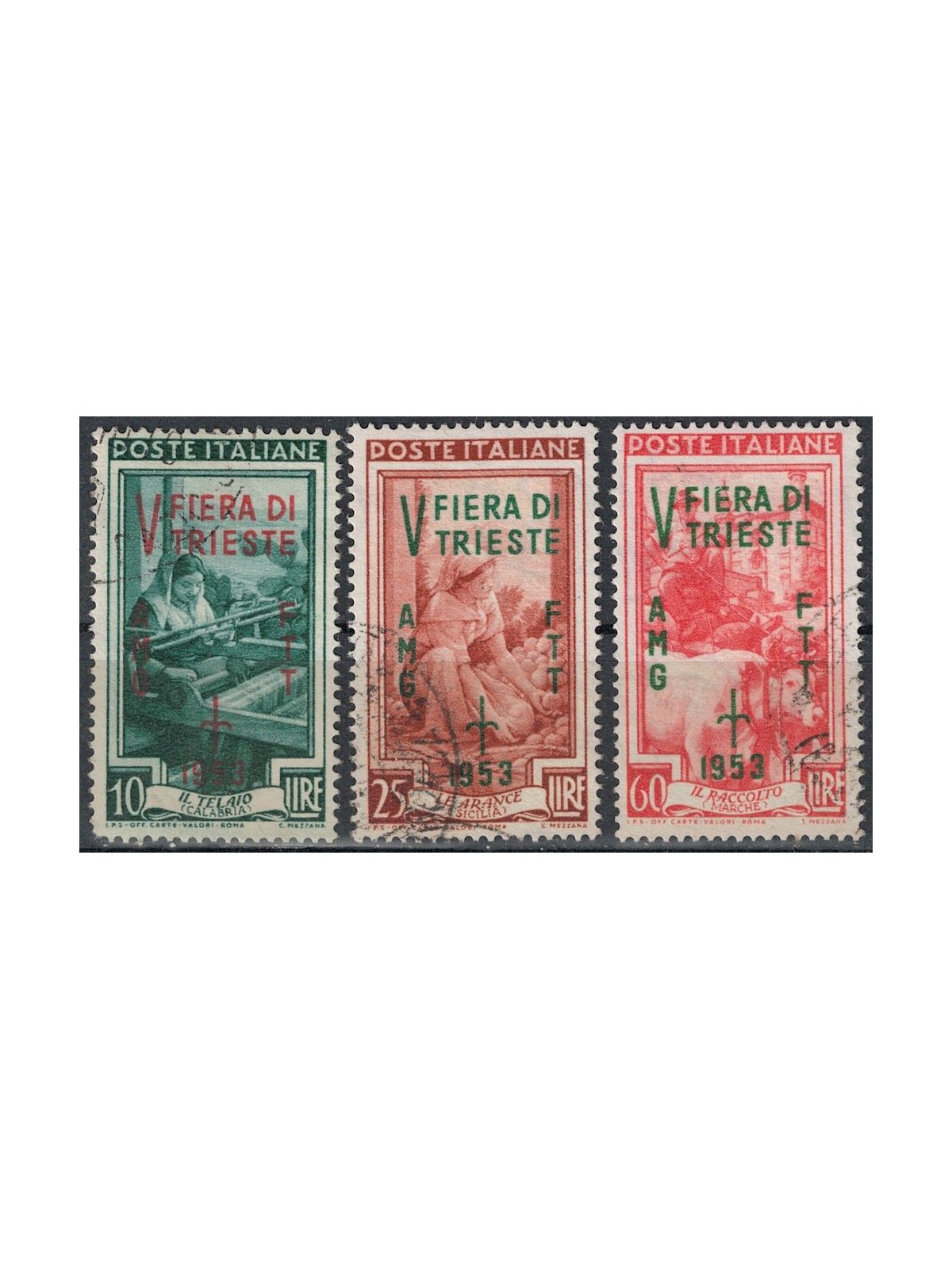 TRIESTE A 1953 Fiera di Trieste 3v us