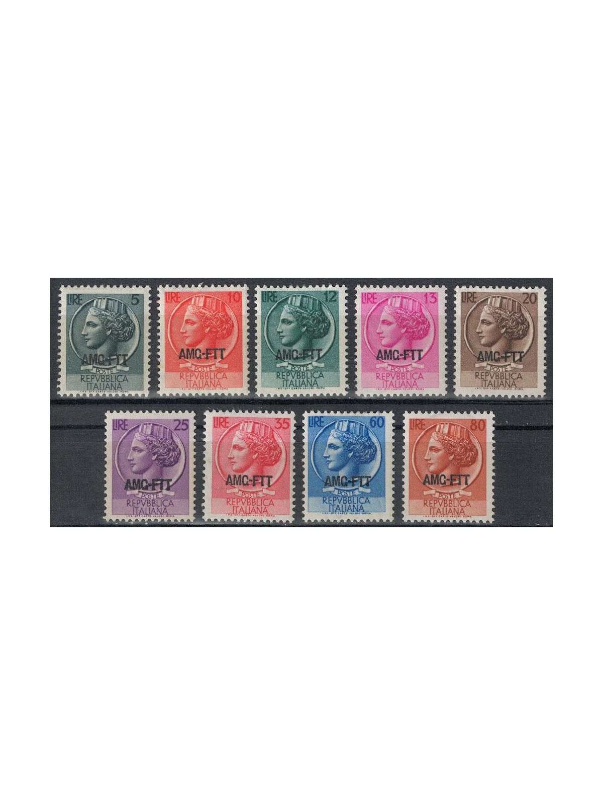 TRIESTE A 1953-54 Siracusana 9v MH*