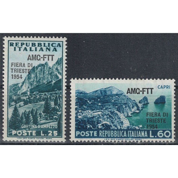 TRIESTE A 1954 Fiera di Trieste 2v MNH**