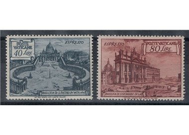 VATICANO 1949 Basiliche Romane, espressi 2v MNH**