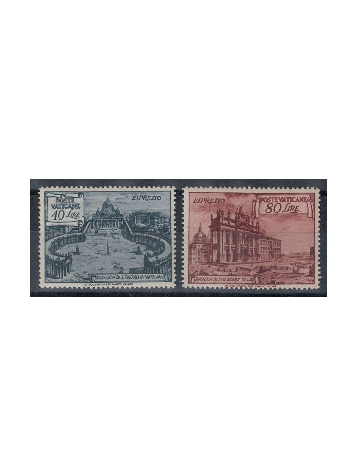 VATICAN 1949 Roman Basilicas, express 2v MNH**