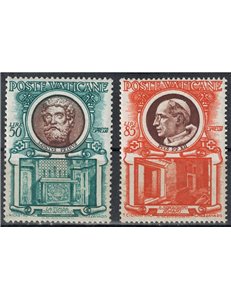 VATICAN 1953 Pontiffs and Basilica, expressed 2v MNH**