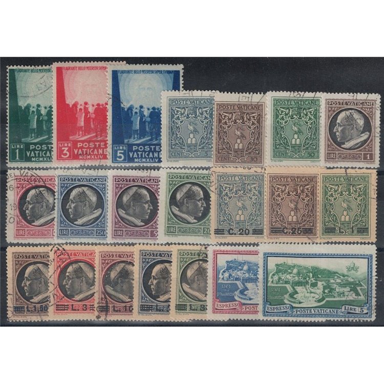 VATICANO 1945 Annata Completa 21v us