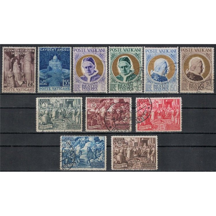 VATICANO 1951 Annata Completa 11v us
