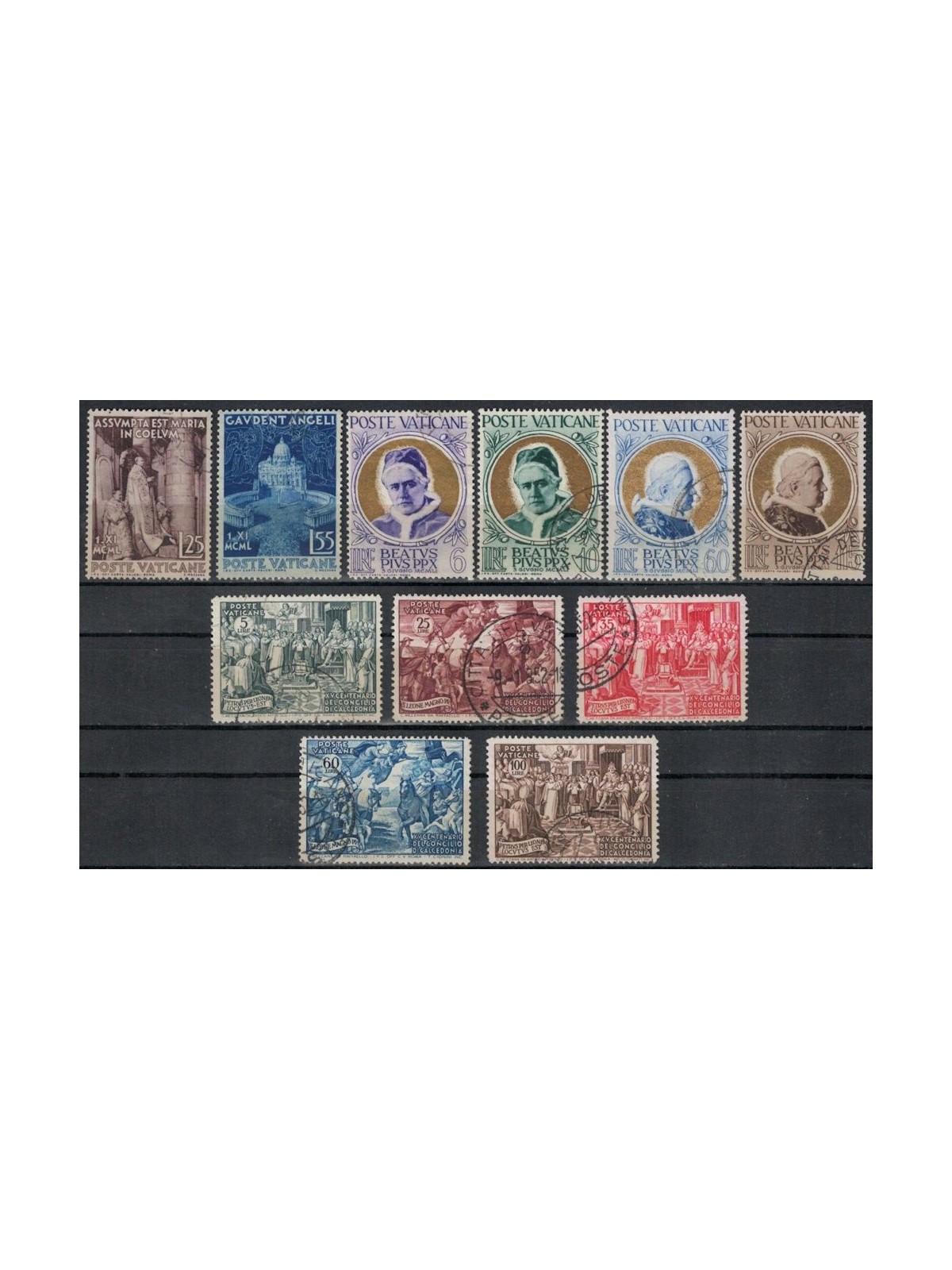 VATICANO 1951 Annata Completa 11v us