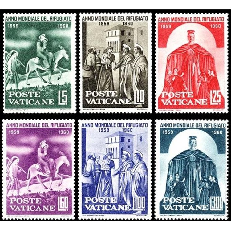 VATICAN 1960 World Year of the Refugee 6v MH*