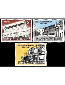 VATICANO 1961 Osservatore Romano 3v MH*