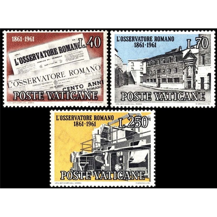 VATICAN 1961 Osservatore Romano 3v MH*