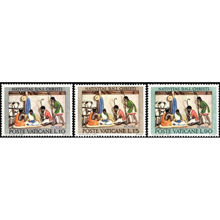 VATICAN 1962 Christmas 3v MH*