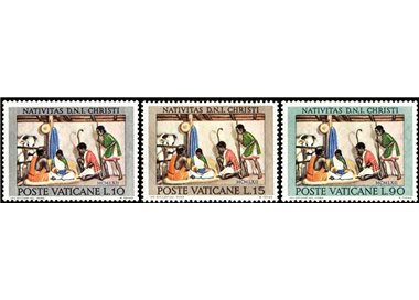 VATICAN 1962 Christmas 3v MH*