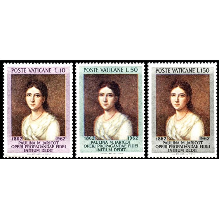 VATICAN 1962 Pauline Marie Jaricot 3v MH*
