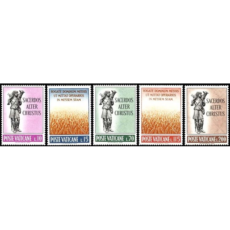 VATICANO 1962 Vocazioni Sacerdotali 5v MH*