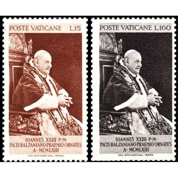 VATICANO 1963 Premio Balzan 2v MH*