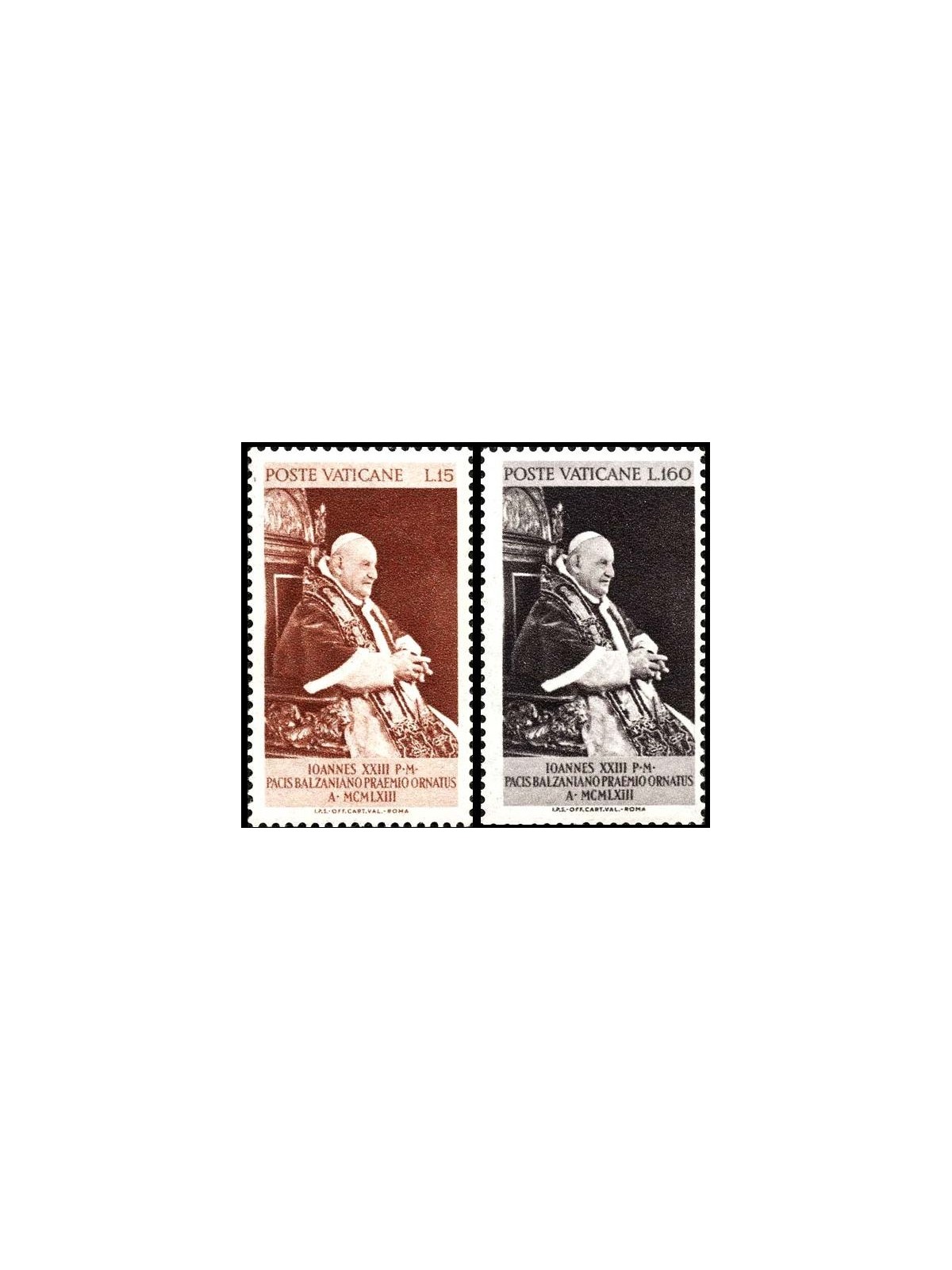 VATICAN 1963 Balzan Prize 2v MH*