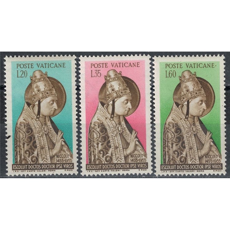 VATICAN 1955 Pope Nicholas V 3v MH*