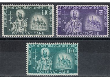 VATICAN 1955 San Boniface 3v MH*