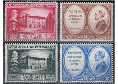 VATICAN 1957 Capranica College 4v MH*