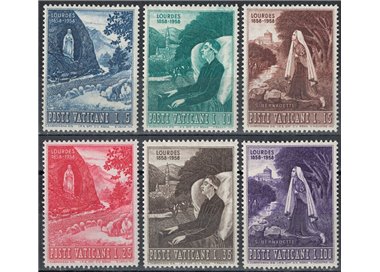 VATICANO 1958 Apparizione della Vergine 6v MH*