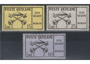 VATICAN 1958 Sede Vacante 3v MH*