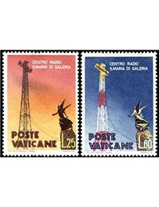 VATICANO 1959 Centro Radio di Santa Maria di Galeria 2v MH*