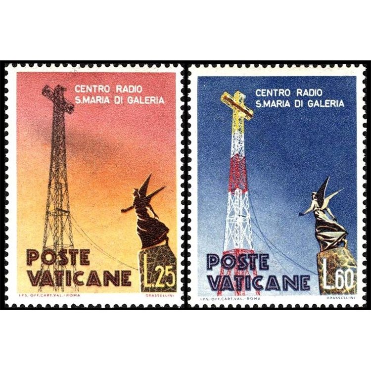 VATICANO 1959 Centro Radio di Santa Maria di Galeria 2v MH*