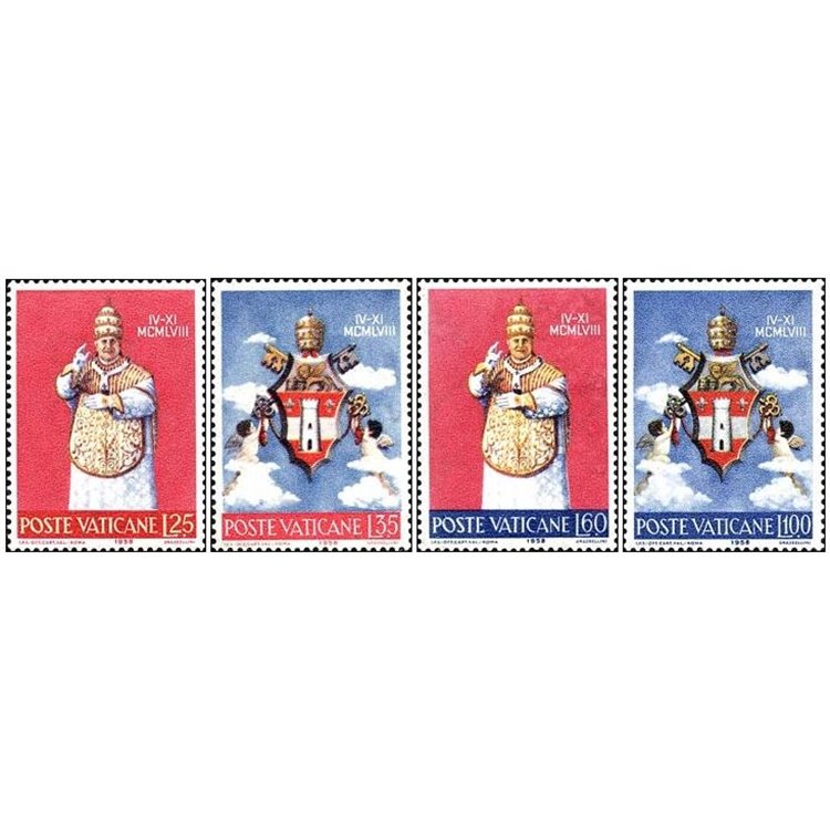 VATICANO 1959 Incoronazione di Giovanni XXIII 4v MH*
