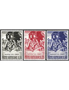 VATICAN 1959 Christmas 3v MH*