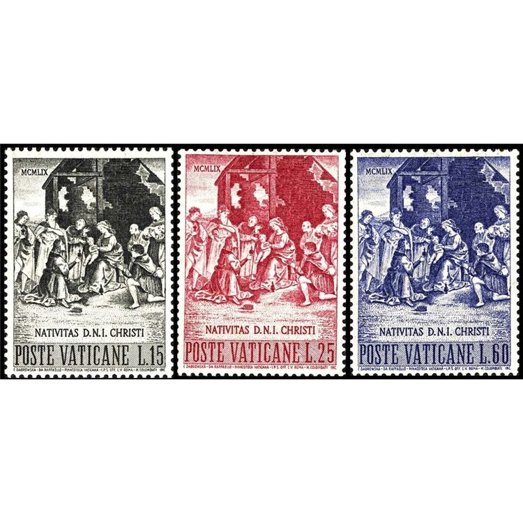 VATICAN 1959 Christmas 3v MH*