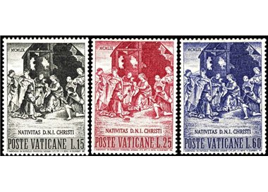 VATICAN 1959 Christmas 3v MH*