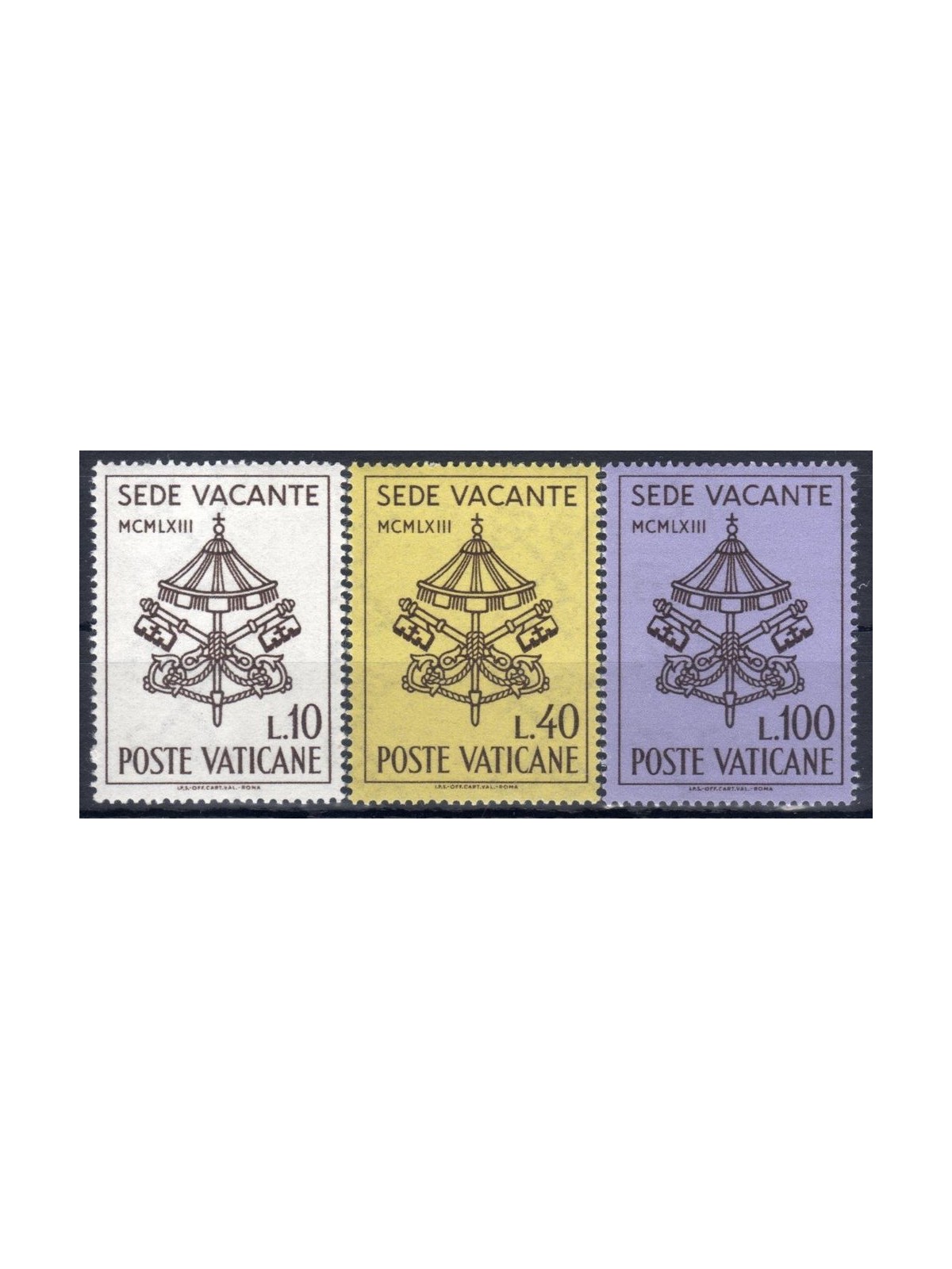 VATICANO 1963 Sede vacante 3v MH*