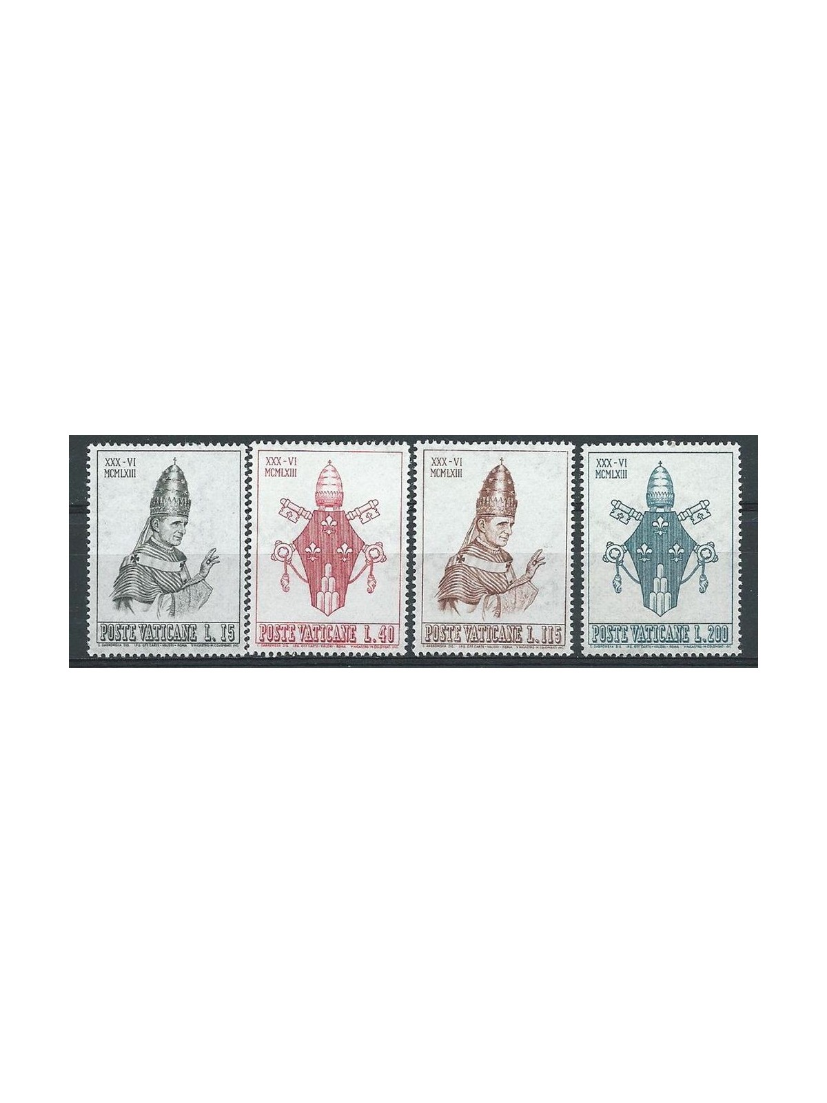 VATICAN 1963 Coronation of Paul VI 4v MH*