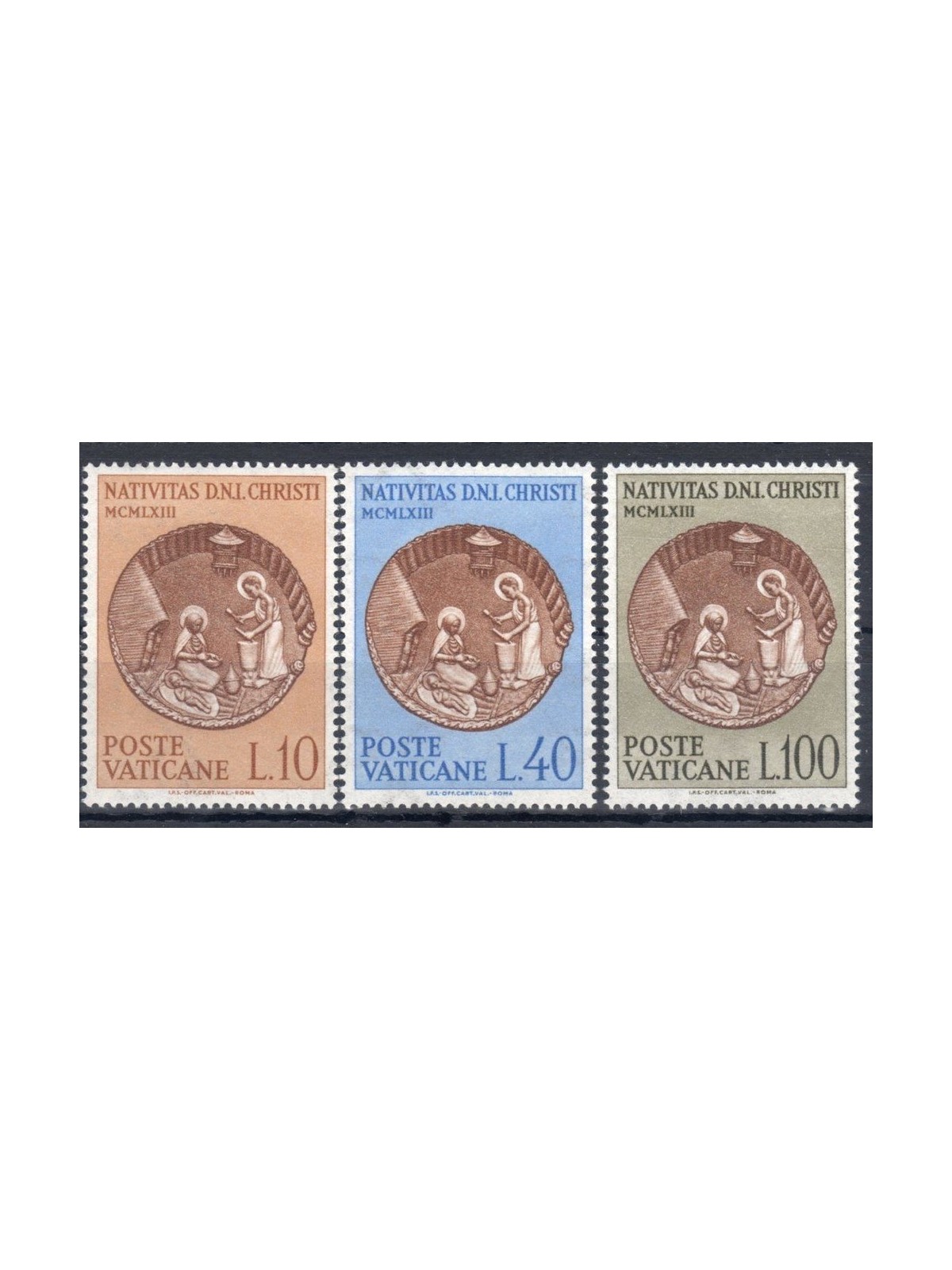 VATICAN 1963 Christmas 3v MH*