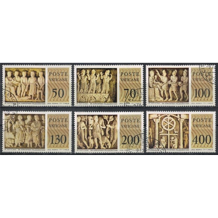 VATICANO 1977 Sarcofaghi paleocristiani 6v us