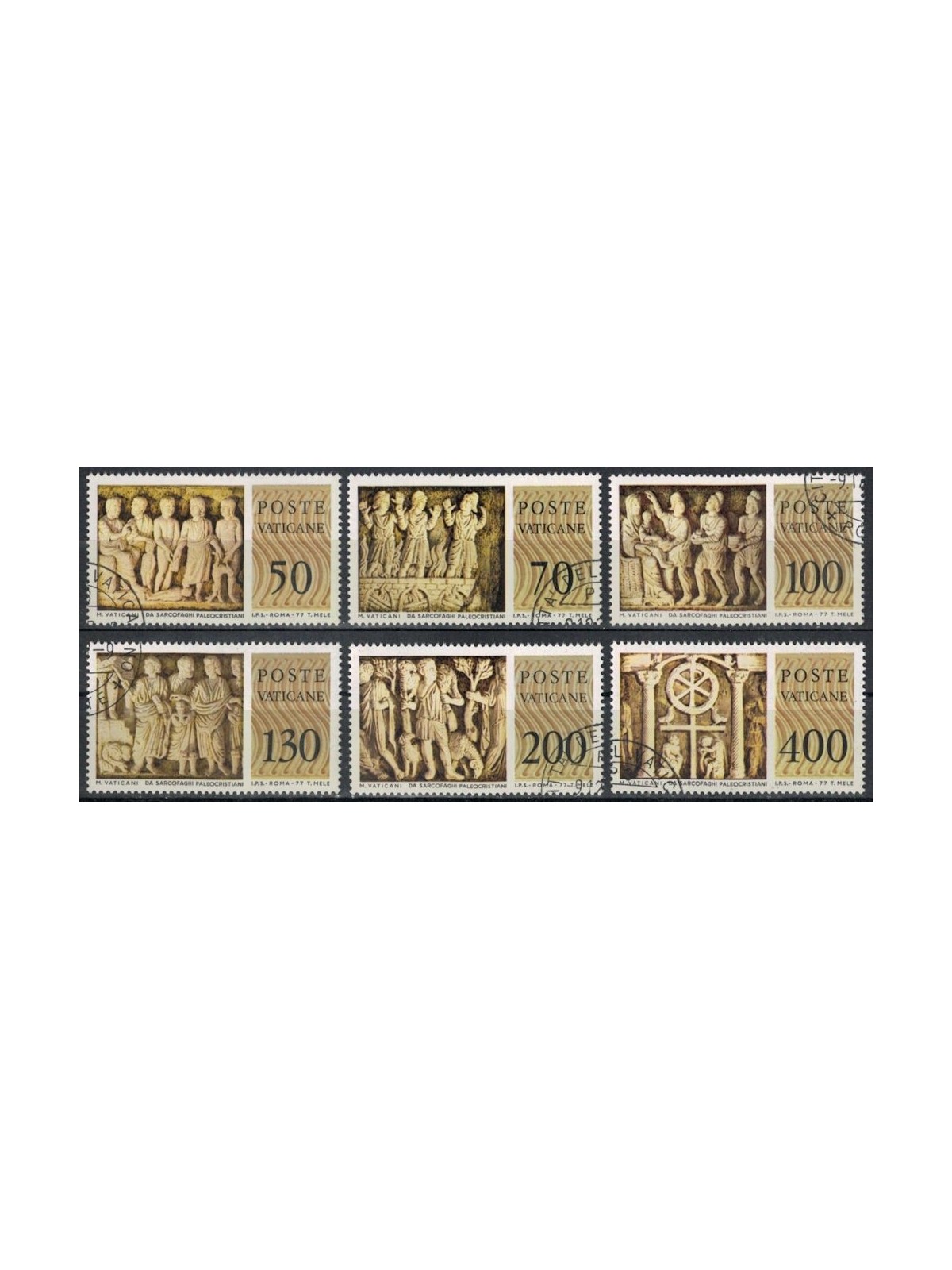 VATICAN 1977 Early Christian Sarcophagi 6v us