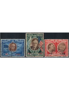 SAN MARINO 1947 Roosevelt overprinted (airmail) 3v us